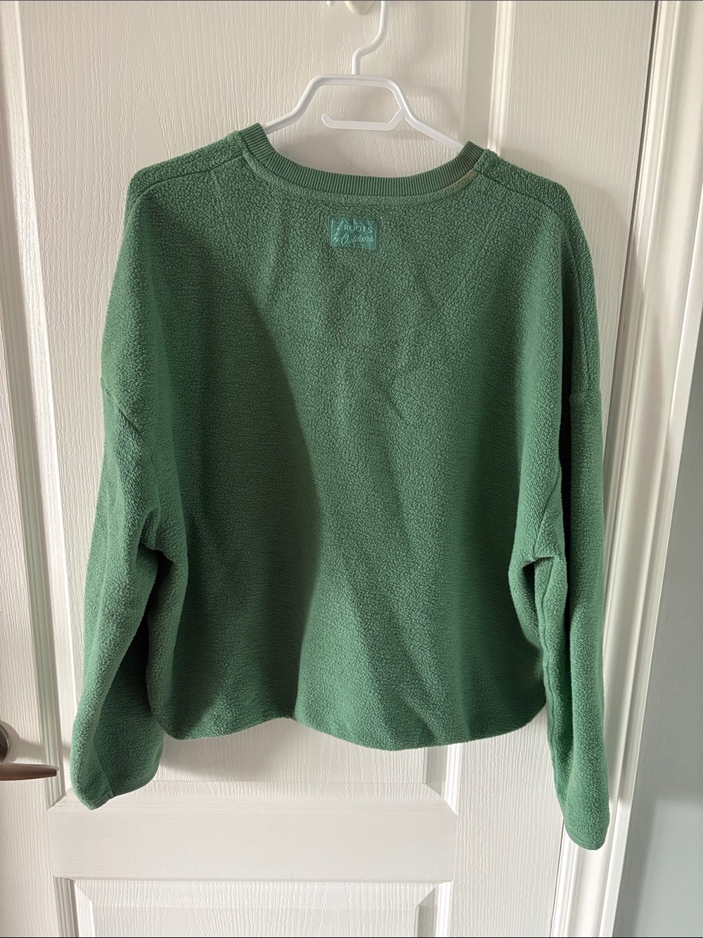 Roots Green Crewneck Sweater with Chest Pocket - Picture 4 of 5